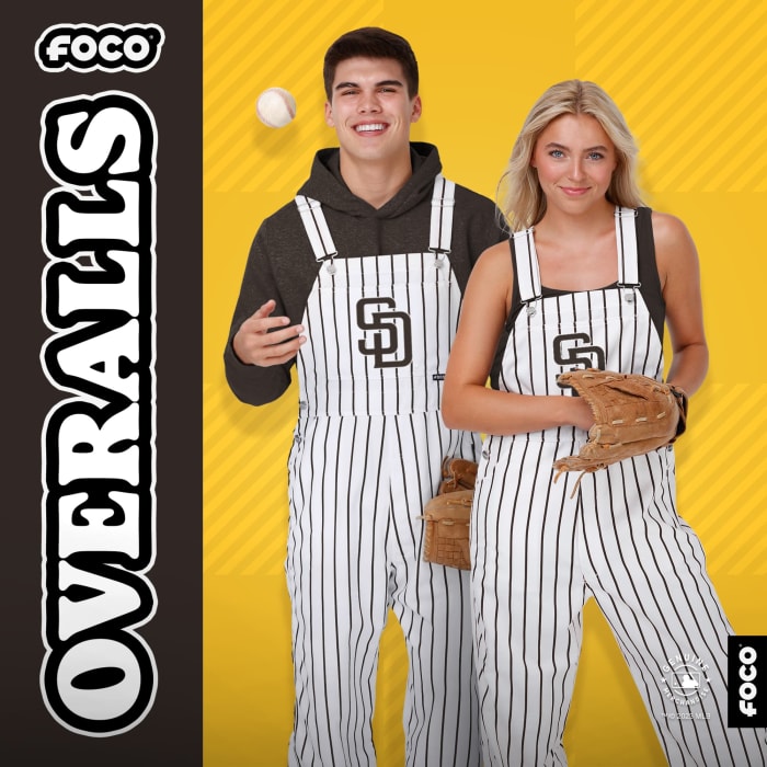 San Diego Padres Pinstripe Bib Overalls - $70